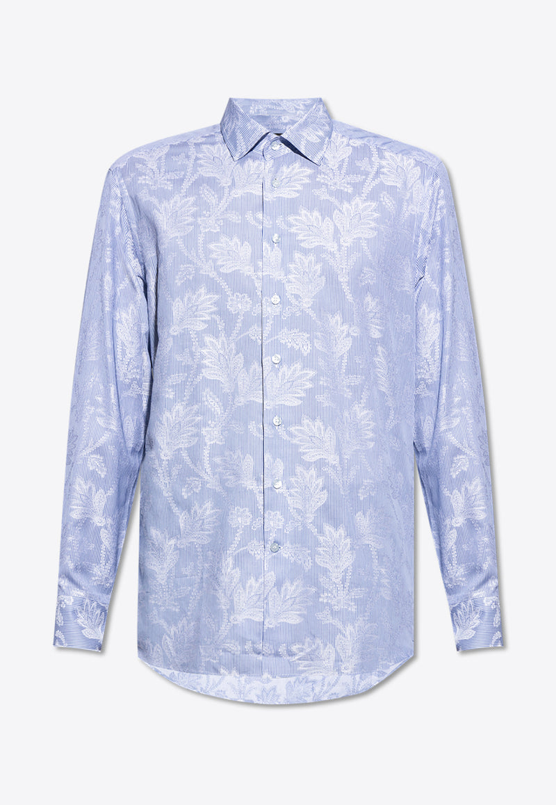 Etro Paisley-Jacquard Long-Sleeved Shirt MRIB0001 99TJ532-S8461 Blue