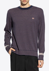 Etro Fine-Knit Striped Pattern Sweater MRKF0003 AC221-S8455 Navy