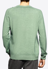 Etro Embroidered-Pegaso Wool Sweater MRKF0069 AL258-V9517 Green