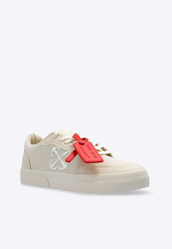 Off-White New Low Vulcanized Canvas Sneakers Beige OWIA288S24 FAB001-0301