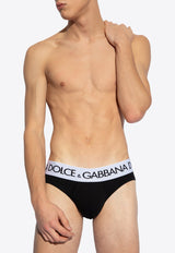 Mid-Rise Branded Briefs Dolce & Gabbana M3D03J ONN97-N0000 Black