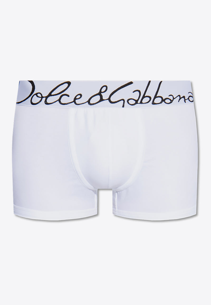 Dolce & Gabbana Logo Waistband Boxers White M4F34J ONP20-W0800