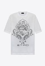 Etro Floral Print Crewneck T-shirt White WRMA0007 AK412-S9004