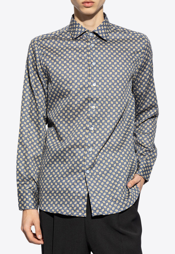 Etro Abstract Pattern Print Shirt Blue MRIB0001 99SA5B2-X0884