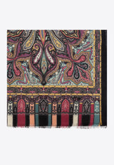 Etro Paisley Print Cashmere-Blend Scarf Multicolor WATA0005 AV261-S9000