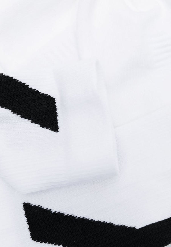 Y-3 Intarsia Knit Logo Hi Socks White HZ4268_WHITE