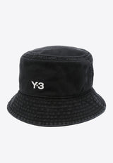 Y-3 Logo Embroidered Bucket Hat Black IX7000_BLACK