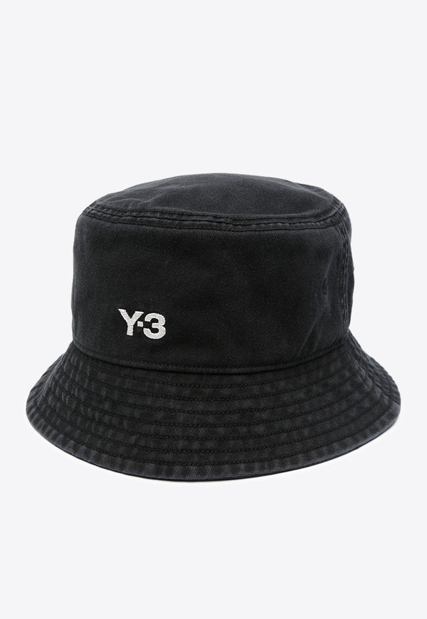 Y-3 Logo Embroidered Bucket Hat Black IX7000_BLACK