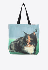 JW Anderson Cat Print Canvas Tote Bag Multicolor HB0498FA0406_540