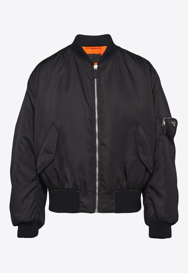 Prada Zip-Up Bomber Jacket Black SGB903S2221WQ8_F0002