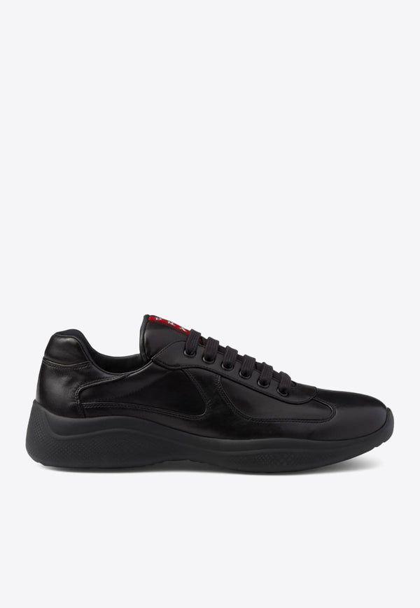 Prada America's Cup Leather Sneakers  Black 4E3400038_F0002