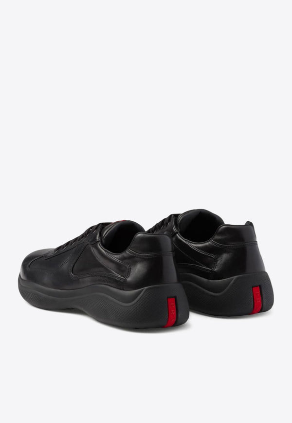 Prada America's Cup Leather Sneakers  Black 4E3400038_F0002