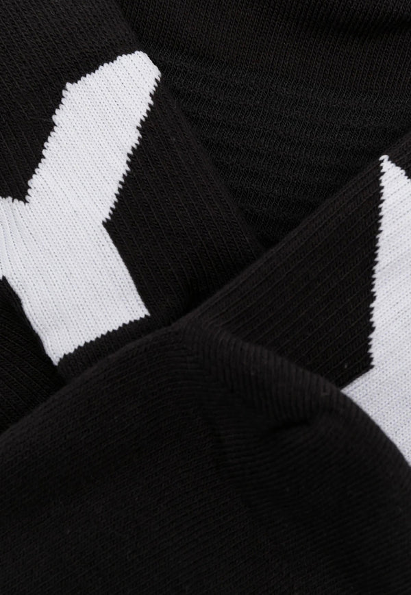 Y-3 Intarsia Knit Logo Lo Socks Black HZ4267_BLACK