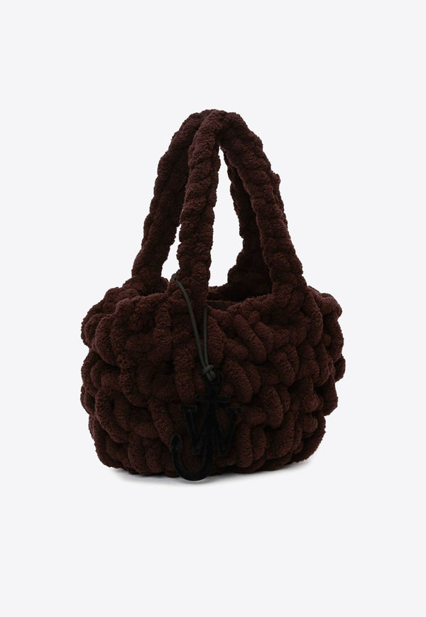 JW Anderson Small Blanket Woven Shoulder Bag Brown HB0655YN0362_685