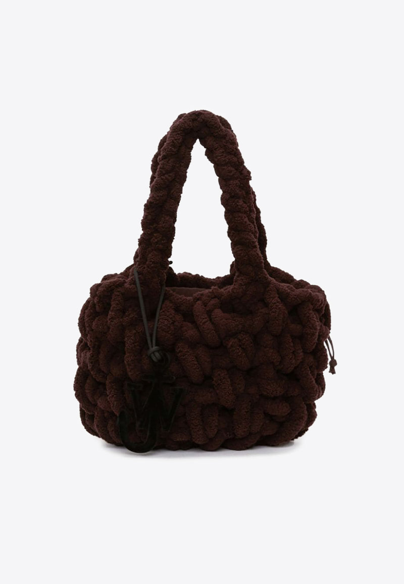 JW Anderson Small Blanket Woven Shoulder Bag Brown HB0655YN0362_685