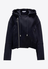 JW Anderson Hooded Biker Wool Jacket Navy JK0328PG1592_888