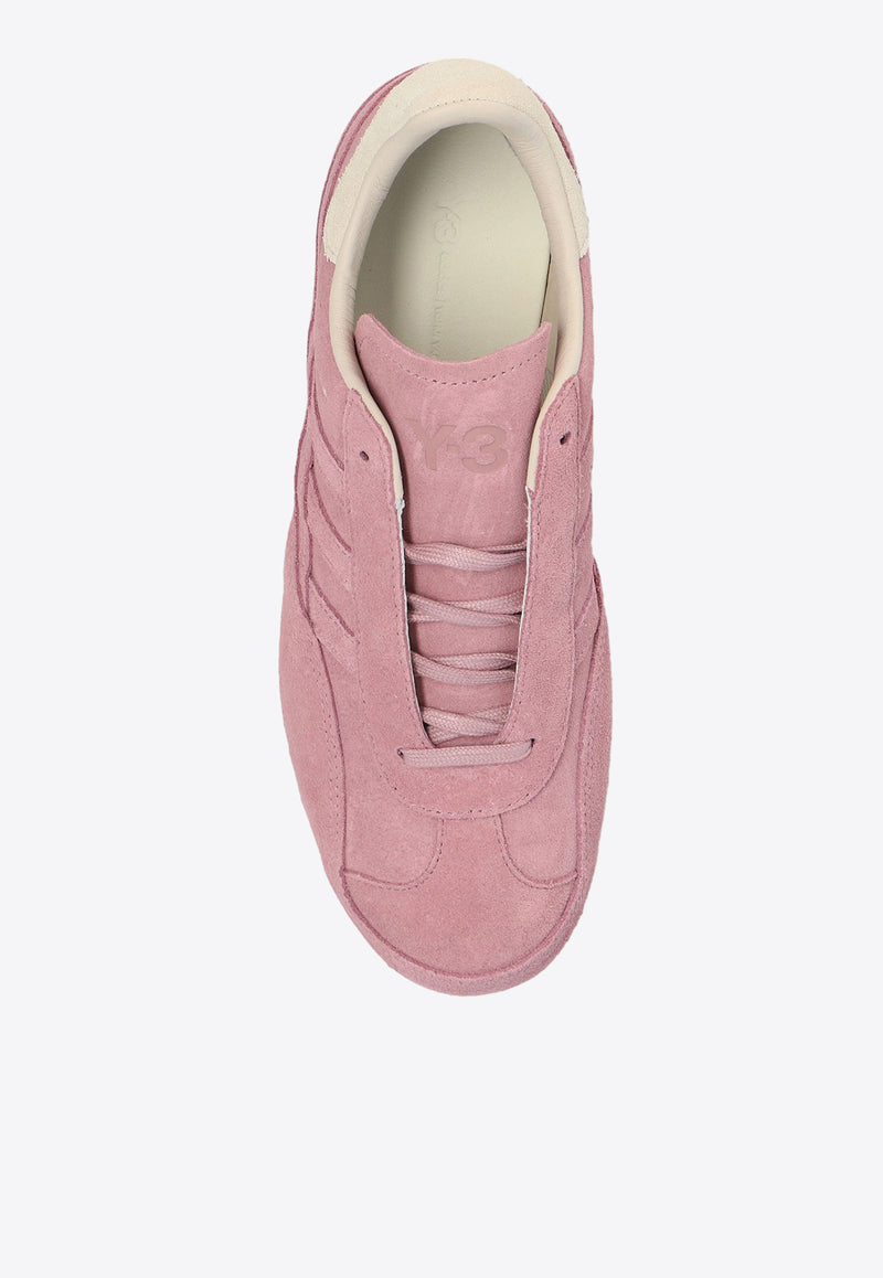 Adidas Y-3 Gazelle Suede Low-Top Sneakers Mauve JI2067_PINK