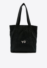 Y-3 Logo Print Tote Bag Black JJ3957_BLACK