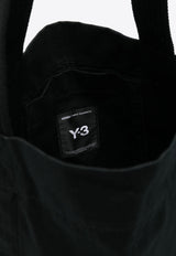 Y-3 Logo Print Tote Bag Black JJ3957_BLACK