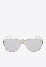 Versace Medusa Aviator Sunglasses Gray 0VE2225 0-12526G