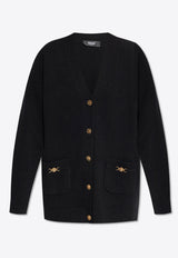 Versace Medusa '95 Wool-Blend Cardigan Black 1014091 1A11287-1B000