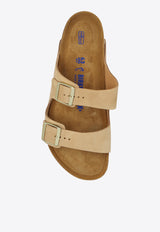 Birkenstock Arizona Two-Strap Leather Slides Beige 1019013 0-SANDCASTLE