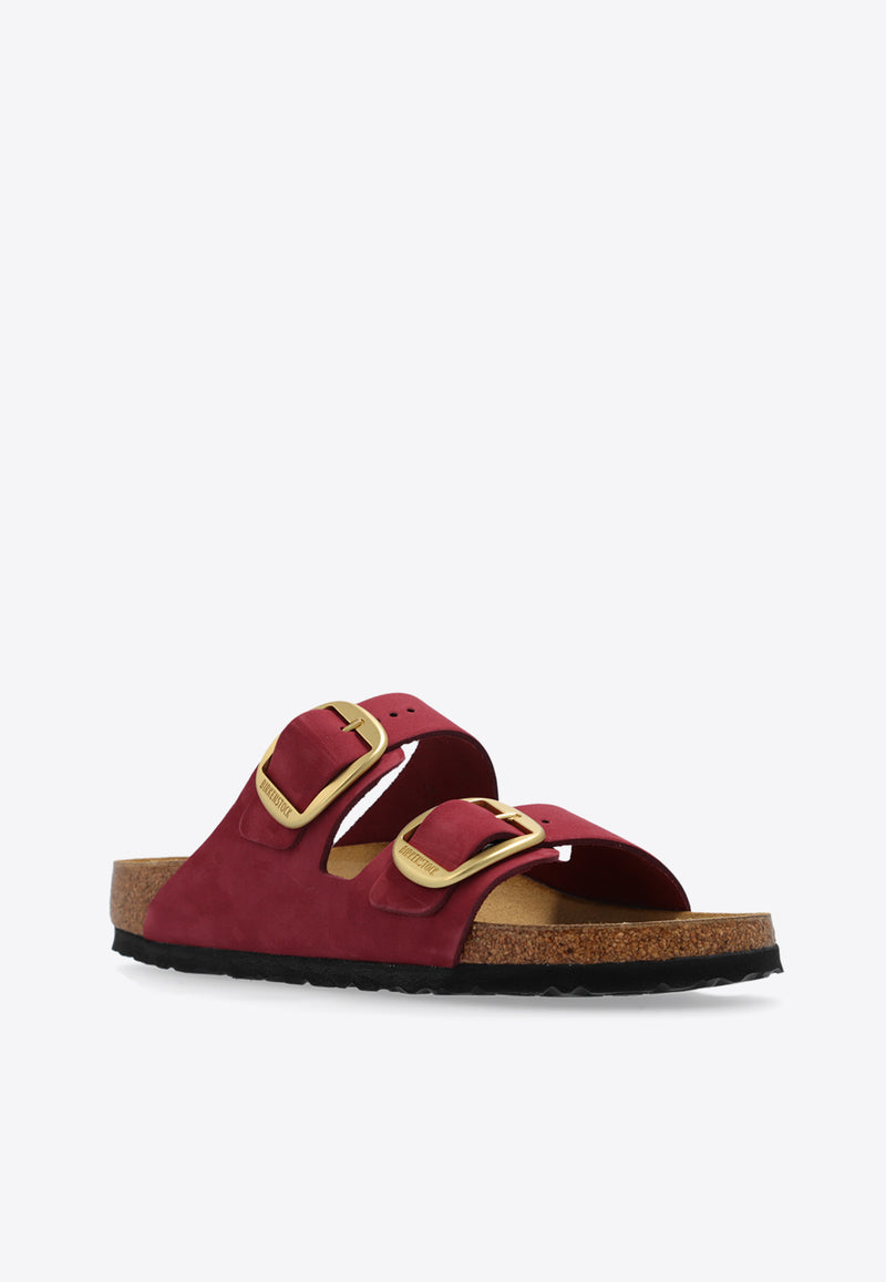 Birkenstock Arizona Big Buckle Leather Slides Bordeaux 1027989 0-BERRY CRUSH