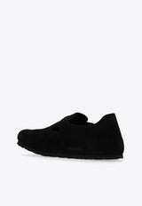 Birkenstock London Suede Buckled Loafers Black 1028103 0-BLACK