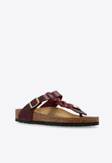 Birkenstock Gizeh Braided Leather Thong Sandals Bordeaux 1027930 0-ZINFANDEL