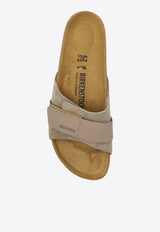 Birkenstock Oita Logo-Embossed Suede Slides Beige 1028056 0-TAUPE