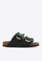 Birkenstock Arizona Big Buckle Shearling Slides Green 1028070 0-THYME