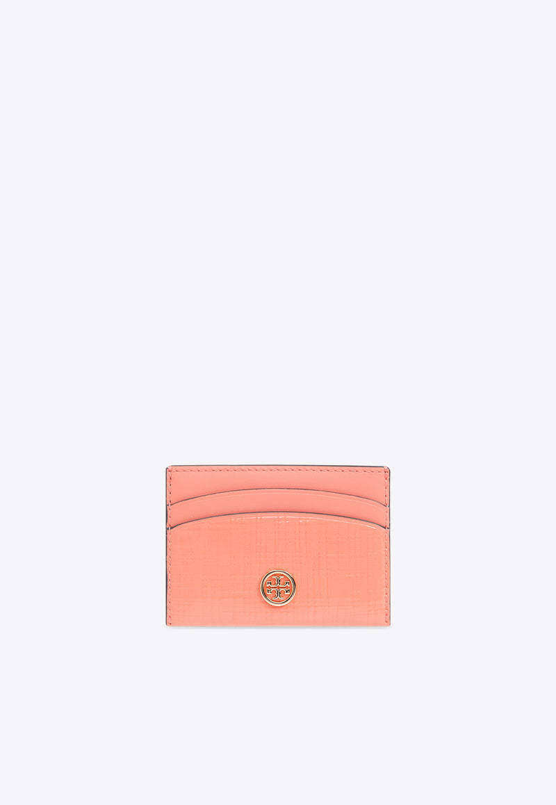 Tory Burch Robinson Crosshatched Leather Cardholder Coral 154922 0-650