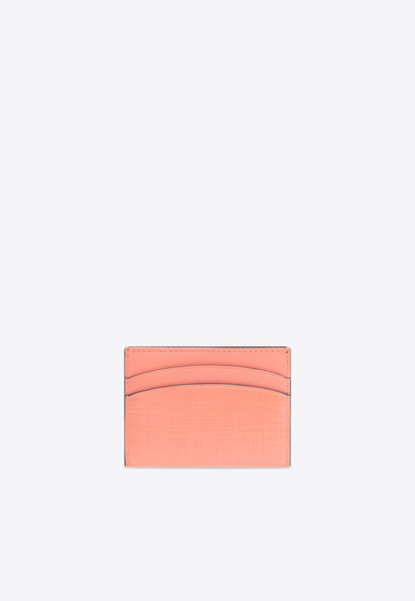 Tory Burch Robinson Crosshatched Leather Cardholder Coral 154922 0-650