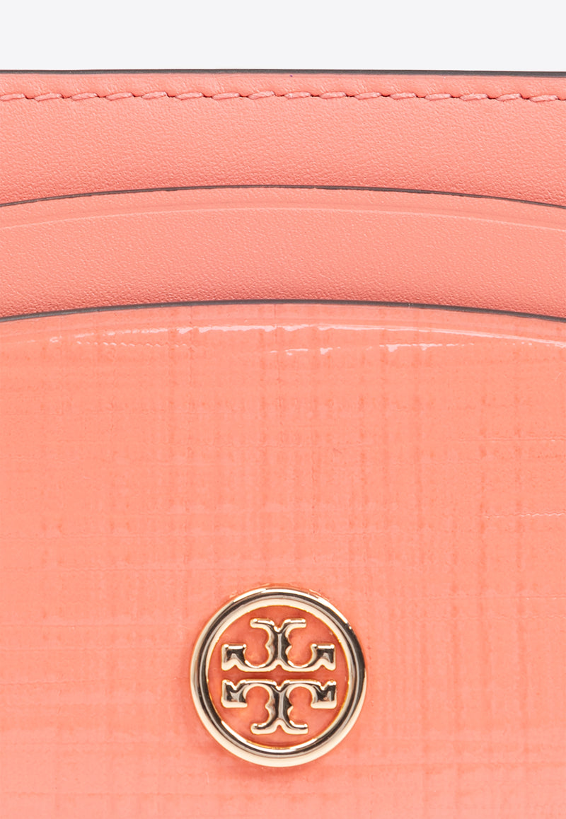 Tory Burch Robinson Crosshatched Leather Cardholder Coral 154922 0-650