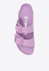 Birkenstock Arizona Big-Buckle Leather Slides  Purple 1028611 0-HIGH SHINE CROCUS