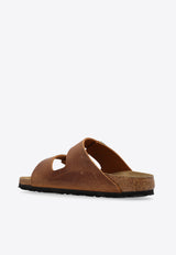 Birkenstock Arizona Leather Slides Brown 1028401 0-COGNAC