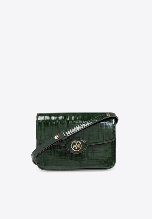 Tory Burch Robinson Crosshatched Convertible Shoulder Bag Green 154731 0-300