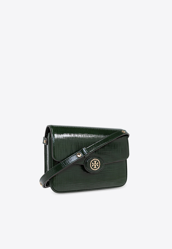 Tory Burch Robinson Crosshatched Convertible Shoulder Bag Green 154731 0-300