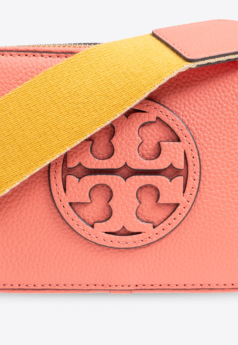 Tory Burch Mini Miller Pebbled Leather Crossbody Bag Coral 158488 0-650