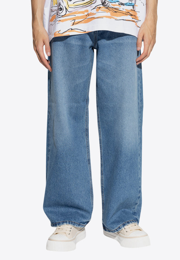 Jacquemus Le de Nîmes Wide Leg Jeans Blue 245DE038 1513-33C