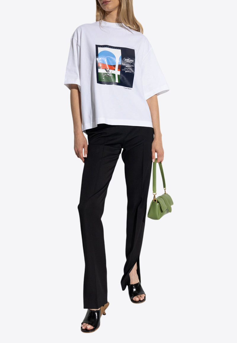 Jacquemus Le Scesa Printed Crewneck T-shirt White 246JS275 2453-3FI