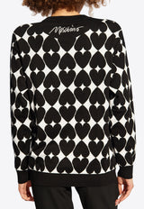 Moschino Heart Motif Knit Sweater Black 242E J0917 5506-2555