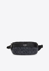 Moschino Monogram Jacquard Belt Bag Black 2426M A7705 8274-1555