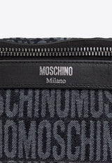 Moschino Monogram Jacquard Belt Bag Black 2426M A7705 8274-1555