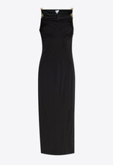 Bottega Veneta Reinforced-Straps Maxi Dress Black 789955 V4FB0-1000