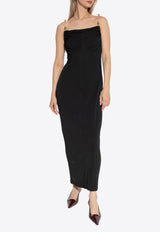 Bottega Veneta Reinforced-Straps Maxi Dress Black 789955 V4FB0-1000