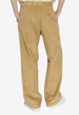 Bottega Veneta Straight Leg Corduroy Pants Beige 793792 V4CY0-1434