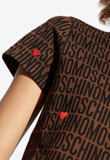 Moschino Monogram Jacquard Slim T-shirt Brown 242EM A0707 7745-2103