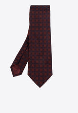 Salvatore Ferragamo Gancini Jacquard Silk Tie Bordeaux 350991 4 VIGO7J 774137-F BORDEAUX