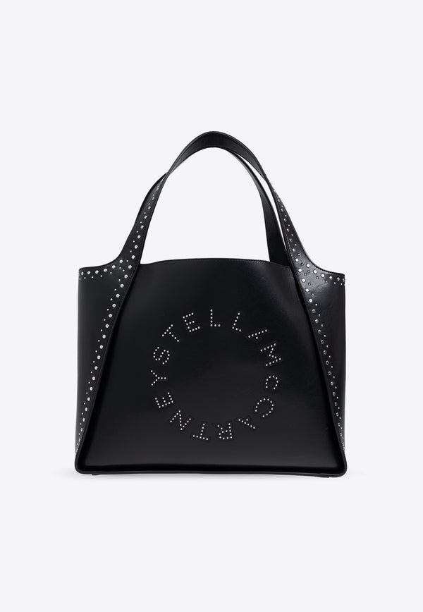 Stella McCartney Alter Studded-Logo Tote Bag Black 502793 WP0420-1000